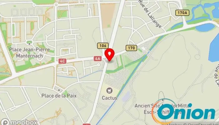 Kaart vun 100 AZIA S.A R.L. Restaurant zu Esch an der Alzette