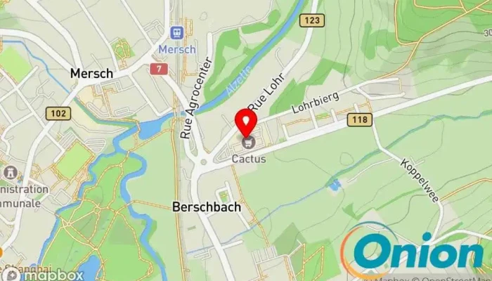 Kaart vun 5 à Sec - Cactus Mersch Wäscherei, Textilien zu Mersch