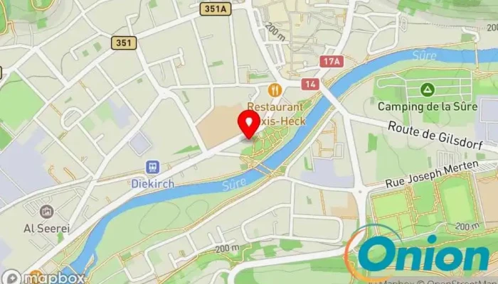 Kaart vun Administration communale de Diekirch Stadtverwaltung zu Diekirch