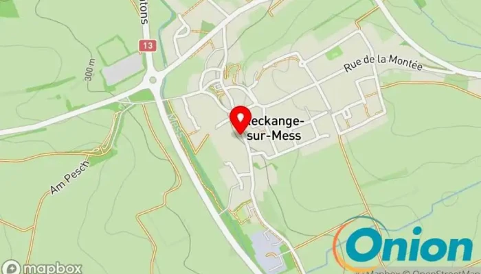 Kaart vun Administration communale de Reckange-sur-Mess Gemeindeverwaltungsamt zu Reckingen/Mess