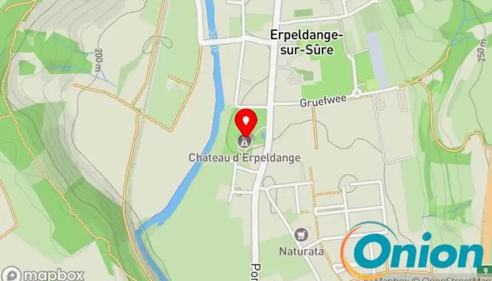 Kaart vun Administration Communale d'Erpeldange-sur-Sûre Gemeindeverwaltungsamt zu Erpeldingen