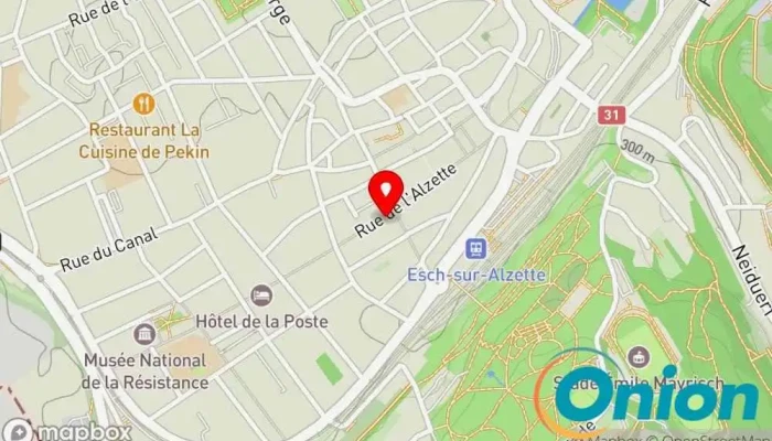 Kaart vun Aïon Solutions Computersupport und -dienste zu Esch an der Alzette