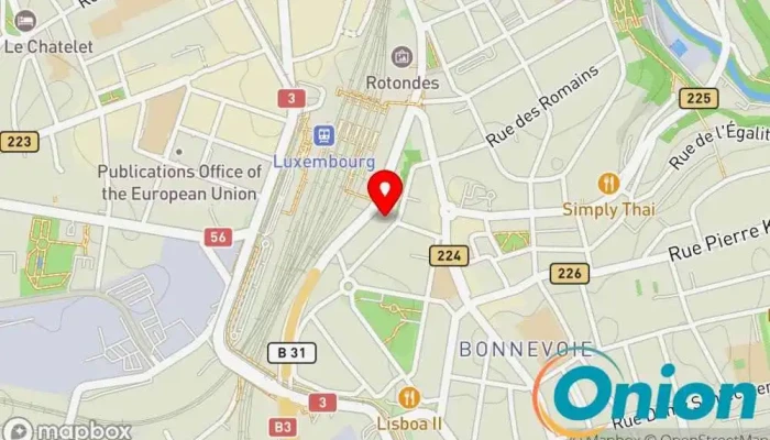 Kaart vun Aivens Consulting Computersupport und -dienste, Business-to-Business-Dienst, IT-Berater, Computersicherheitsdienst, Regierungsbehörde, Web-Hosting-Unternehmen zu Luxemburg