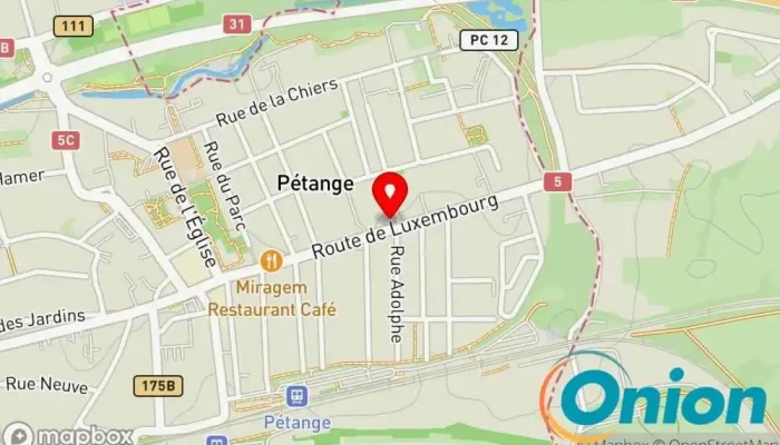 Kaart vun AMS Luxembourg Sa IT-Berater zu Pétange
