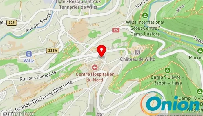 Kaart vun APS Home Security Anbieter von Sicherheitssystemen zu Wiltz