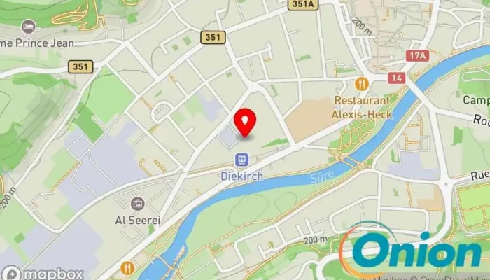 Kaart vun Astron Buildings S.A. Stahlbauunternehmen, Geschäftsstelle zu Diekirch