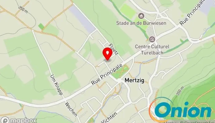 Kaart vun Atelier Communale de Mertzig Warenlager zu Mertzig
