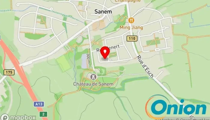 Kaart vun Auluxelec Sàrl Elektriker, Dienstleister für Elektrofahrzeug-Ladestationen, Solaranlagenservice zu Sanem