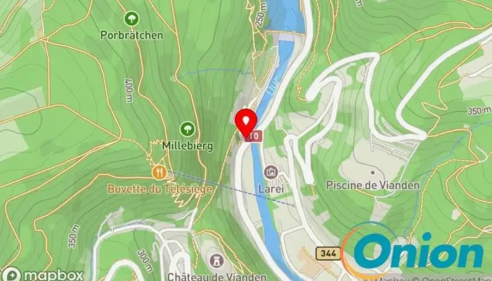 Kaart vun Auto-Pédestre Vianden Wandergebiet zu Vianden