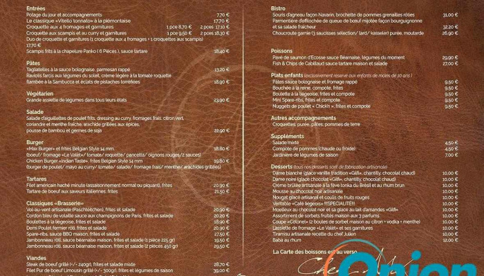 Bei Max -  Speisekarte - Weiswampach