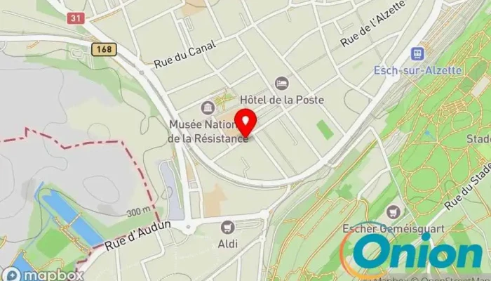 Kaart vun BONARIA-FRÈRES BUREAU Bauunternehmen zu Esch an der Alzette