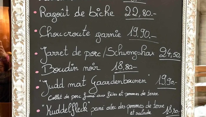 Brasserie -    Restaurant An Haal Speisekarte - Echternach