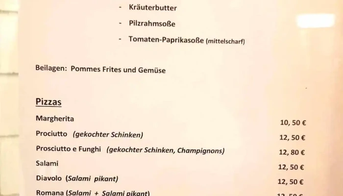 Brasserie Camping Kockelscheuer -  Speisekarte - Luxemburg