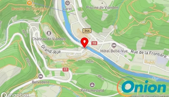 Kaart vun Brasserie des Arts Eiscafé, Crêperie, Brasserie zu Vianden