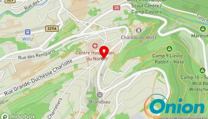 Kaart vun Café Ricardo's Talking Bar Hundecafé, Bar, Bistro zu Wiltz
