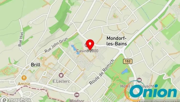 Kaart vun Casino 2000 Spielkasino, Sehenswürdigkeit zu Bad Mondorf
