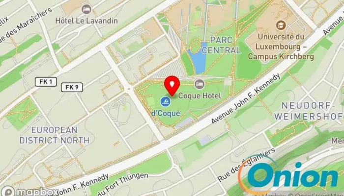 Kaart vun Centre Aquatique Coque Wassersportanlage, Hallenschwimmbad, Schwimmbecken, Schwimmbad zu Luxemburg
