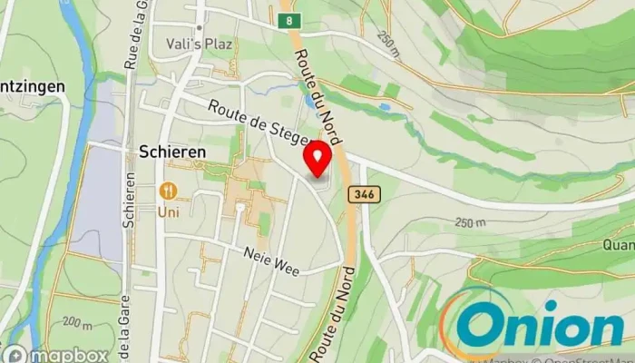 Kaart vun Centre d'Incendie et de Secours Colmar-Schieren Annexe Schieren Feuerwache zu Schieren