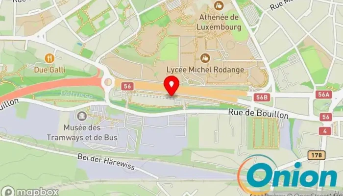 Kaart vun Chargy-Ladestation Ladestation für Elektrofahrzeuge zu Luxemburg