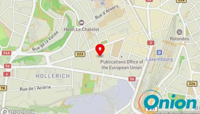 Kaart vun CIRCL - Computer Incident Response Center Luxembourg Computersicherheitsdienst zu Luxemburg