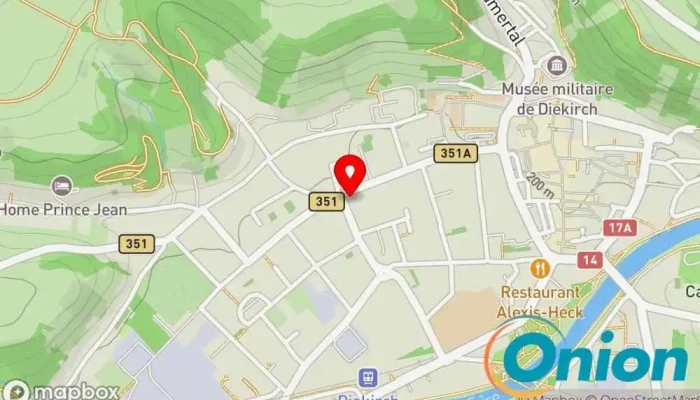 Kaart vun Credit Service Luxembourg - Bureau Diekirch Bank, Hypothekenmakler zu Diekirch