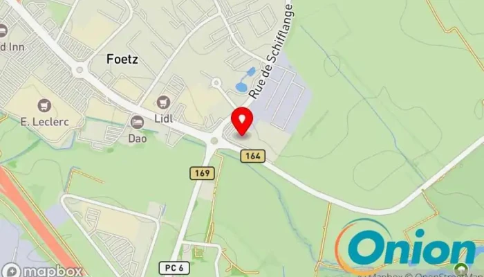 Kaart vun Creos - Centre de Schifflange Stromversorgungsunternehmen, Gasversorgungsunternehmen zu Schifflingen