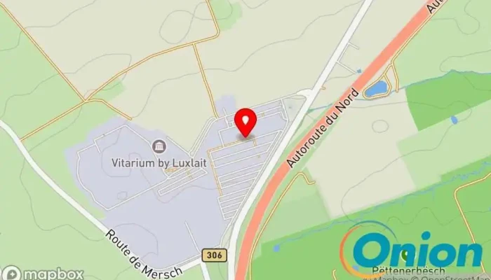 Kaart vun Creos - Centre et Ateliers de Roost Stromversorgungsunternehmen, Gasversorgungsunternehmen zu Bissen