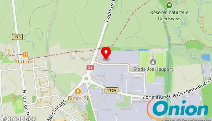 Kaart vun Den Holzwuerm Sàrl Bautischlerei zu Differdange