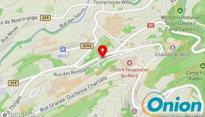 Kaart vun DUMONG - Quincaillerie de Wiltz Werkzeuggeschäft zu Wiltz