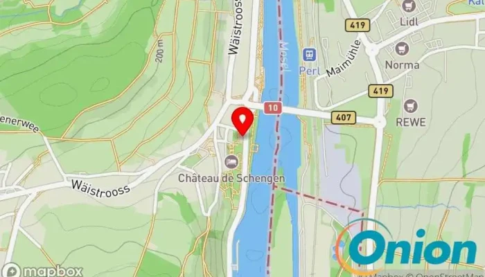 Kaart vun Europäisches Museum Schengen Touristeninformation, Kulturzentrum, Städtische Tourismusabteilung, Museum zu Schengen