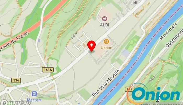 Kaart vun Ewald Wolter s.àr.l. Discount-Tankstelle Tankstelle zu Mertert