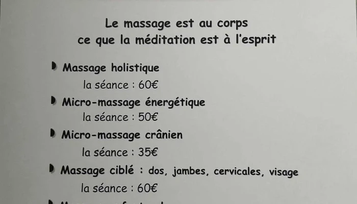 Fabienne Zaffagni Massage Bien-être. Micro massage. Soin énergétique - 54400 Longwy