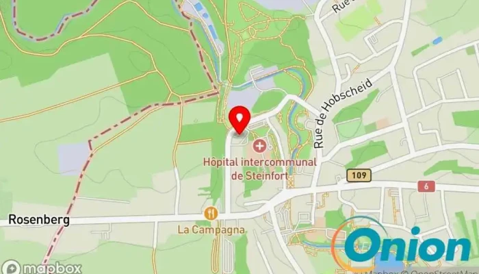 Kaart vun Feuer- und Rettungswache Steinfort-Koerich (CISSTK) Feuerwache zu Steinfort