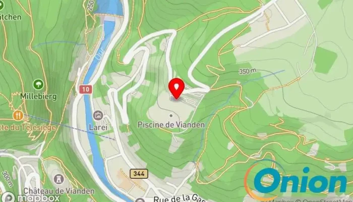 Kaart vun Freibad Schwimmbecken zu Vianden