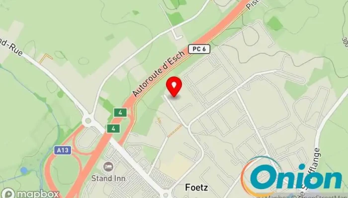 Kaart vun FRESILCO Aménagements S. à rl Trockenbauunternehmen, Bauunternehmen, Möbeltischler, Bodenleger, Unternehmen für Isolationsarbeiten, Maler, Holzboden-Einbaudienst zu Monnerich