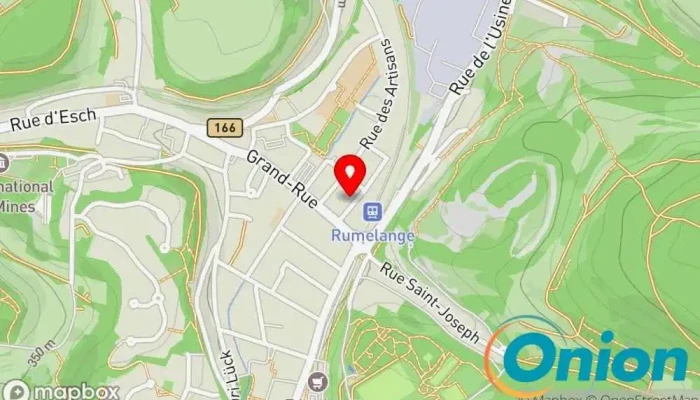 Kaart vun Gastronomie Firmencampus, Werbeagentur, Business-to-Business-Dienst, Online-Marketing-Unternehmen zu Rümelingen
