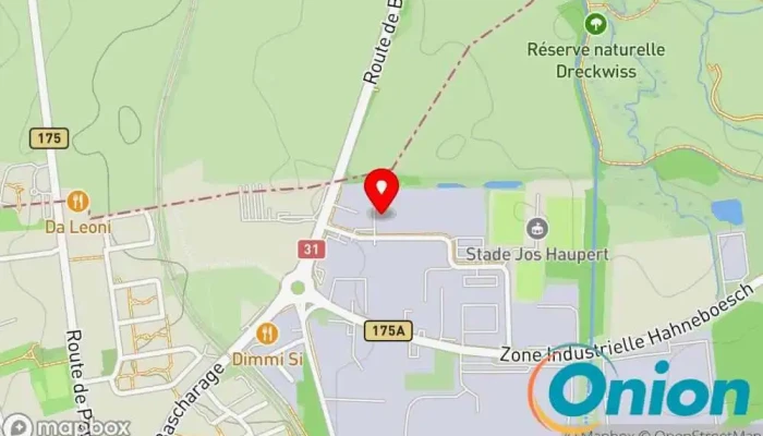 Kaart vun GLASSMETAL Bauunternehmen zu Differdange