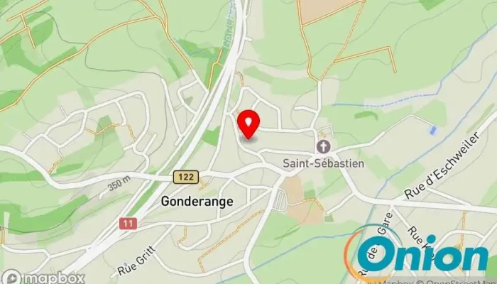 Kaart vun Gonderange Wohnungsbau zu Junglinster