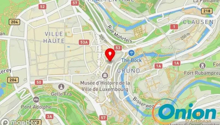 Kaart vun Grande Loge de Luxembourg Gemeinnützige Einrichtung zu Luxemburg