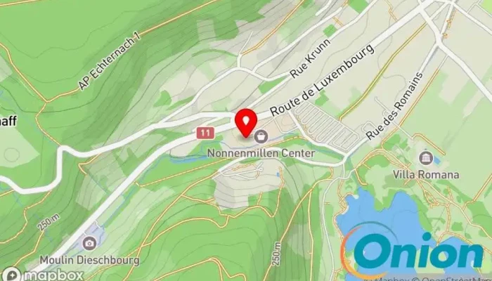Kaart vun Hëllef Doheem - Centre d'Aide et de Soins Echternach Haushaltshilfe, Häuslicher Pflegedienst, Seniorenzentrum zu Echternach
