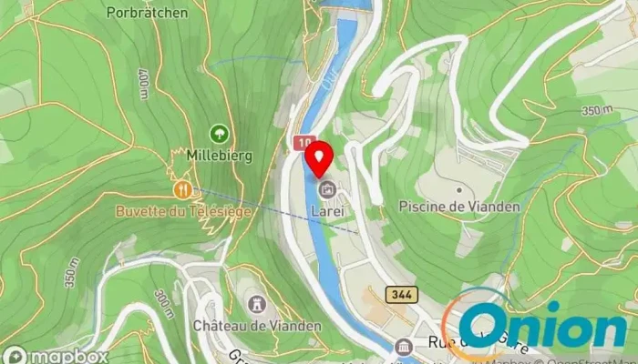 Kaart vun HELP Vianden- Aides et Soins - Croix Rouge Luxembourg Haushaltshilfe zu Vianden
