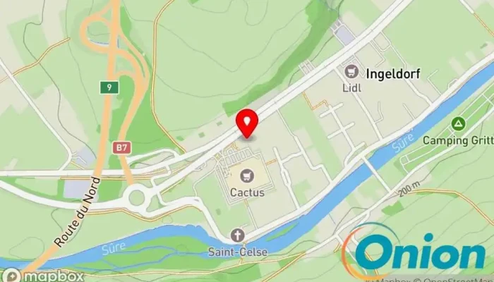 Kaart vun HIFI international - Ingeldorf Elektrofachmarkt, Fachgeschäft für Haushaltsgeräte, Kamerageschäft, Mobiltelefongeschäft, Computergeschäft, Geschäft für Audiogeräte zu Erpeldingen