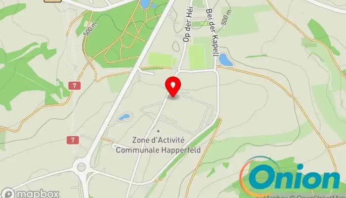 Kaart vun Hosingen Park Town Hall Stadtverwaltung, Gemeindeverwaltungsamt, Landesregierungsamt, Gemeindezentrum zu Parc Hosingen