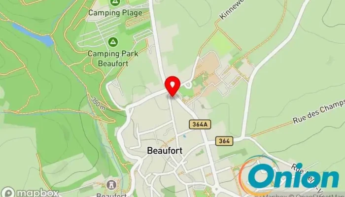 Kaart vun Hostellerie de Beaufort Restaurant mit europäischer Küche, Pizzeria zu Befort