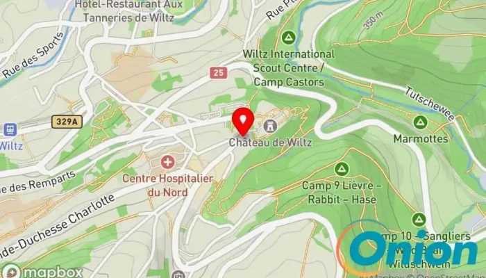 Kaart vun Hôtel - Restaurant beim Schlass Hotel, Restaurant zu Wiltz