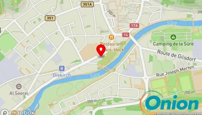 Kaart vun Hotel de Ville Stadtverwaltung zu Diekirch