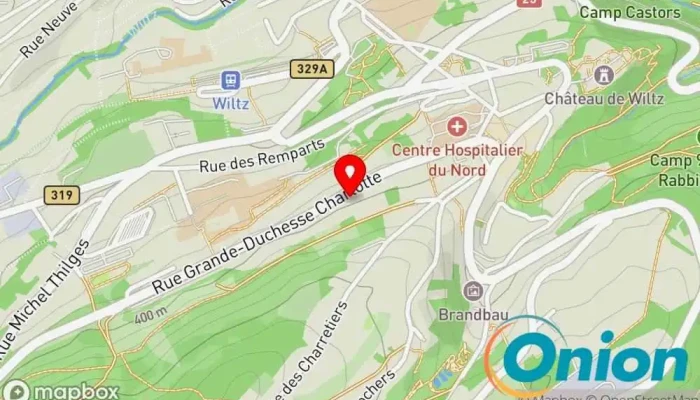 Kaart vun Immo Wolz Immobilienagentur, Gutachter, Hausverwaltungsunternehmen, Immobilienberater, Bauprojektentwickler zu Wiltz