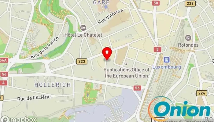Kaart vun infeurope S.A. Computersupport und -dienste, Weiterbildungszentrum, Unternehmensberater, IT-Berater, Medienunternehmen zu Luxemburg