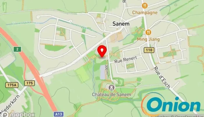 Kaart vun Jardin communautaire Garten zu Sanem
