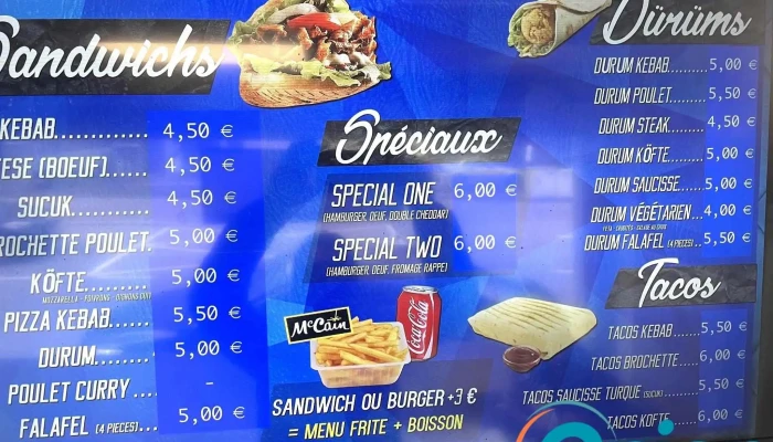 Kebab House -  Speisekarte - Luxemburg